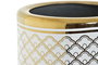 DKD Home Decor Paragüero de Porcelana Blanco y Dorado