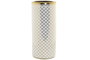 DKD Home Decor Paragüero de Porcelana Blanco y Dorado