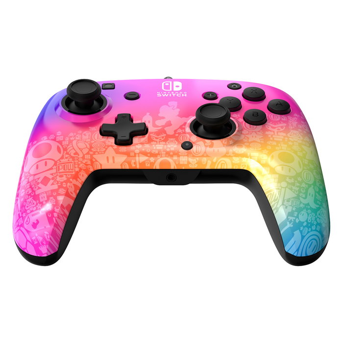 PDP Mando Rematch Star Spectrum con cable para Nintendo Switch, Nintendo Switch Lite y Nintendo Switch OLED, Gamepad, 3 m, Multicolor