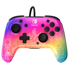PDP Mando Rematch Star Spectrum con cable para Nintendo Switch, Nintendo Switch Lite y Nintendo Switch OLED, Gamepad, 3 m, Multicolor