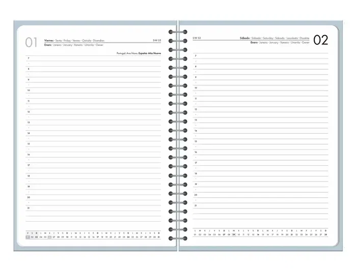Liderpapel Agenda de oficina 2027 día por página A4 azul Liderpapel Agenda de oficina 2027 día por página A4 azul