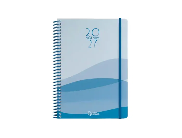 Liderpapel Agenda de oficina 2027 día por página A4 azul Liderpapel Agenda de oficina 2027 día por página A4 azul