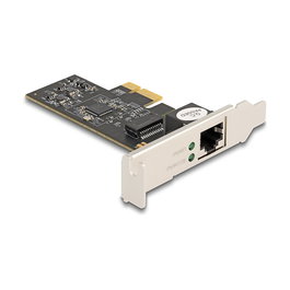 DeLOCK PCI Express x1 RTL8126 Tarjeta de Red LAN 5 Gigabit con 1 Puertos RJ45, 5000 Mbit/s, Full Duplex, Soporta Jumbo Frames