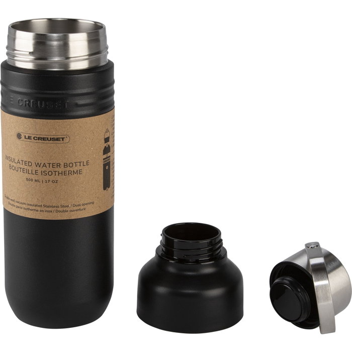 Le Creuset Botella de Agua On The Go Negro Mate 500 ml Le Creuset Botella de Agua On The Go Negro Mate 500 ml