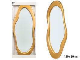 Giftdecor Espejo Plástico Forma Oro 120 cm Alto x 50 cm Ancho (Set de 2)