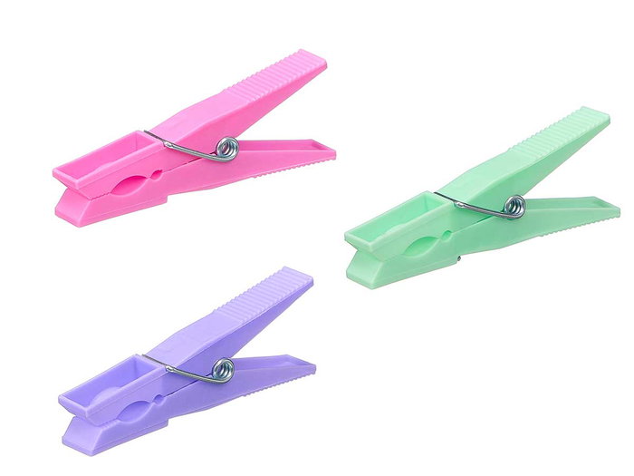 ALSEK Set de 24 Pinzas Colores Pastel 7,5 cm ALSEK Set de 24 Pinzas Colores Pastel 7,5 cm