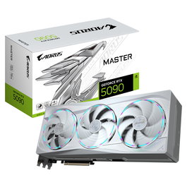 Gigabyte RTX 5090 32GB GDDR7 Aorus Master Ice GV-N5090AORUSM ICE-32GD Tarjeta Gráfica - 3 Ventiladores, White