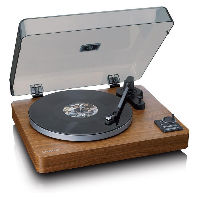Lenco LBTA-165WD Tocadiscos Automático Negro Madera Metal 33 45 RPM Bluetooth