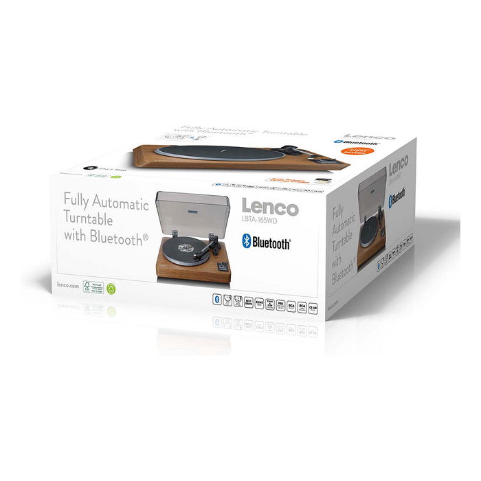 Lenco LBTA-165WD Tocadiscos Automático Negro Madera Metal 33 45 RPM Bluetooth
