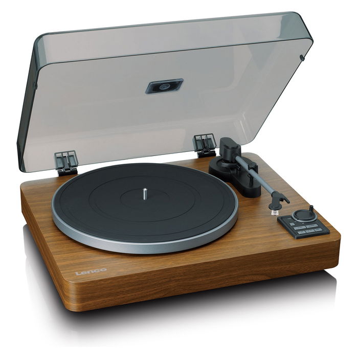 Lenco LBTA-165WD Tocadiscos Automático Negro Madera Metal 33 45 RPM Bluetooth