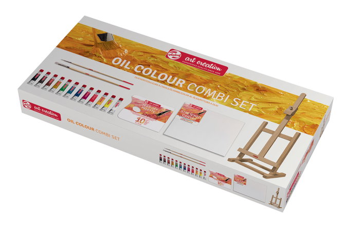 TALENS ART CREATION Set de pintura al óleo con caballete y bastidor