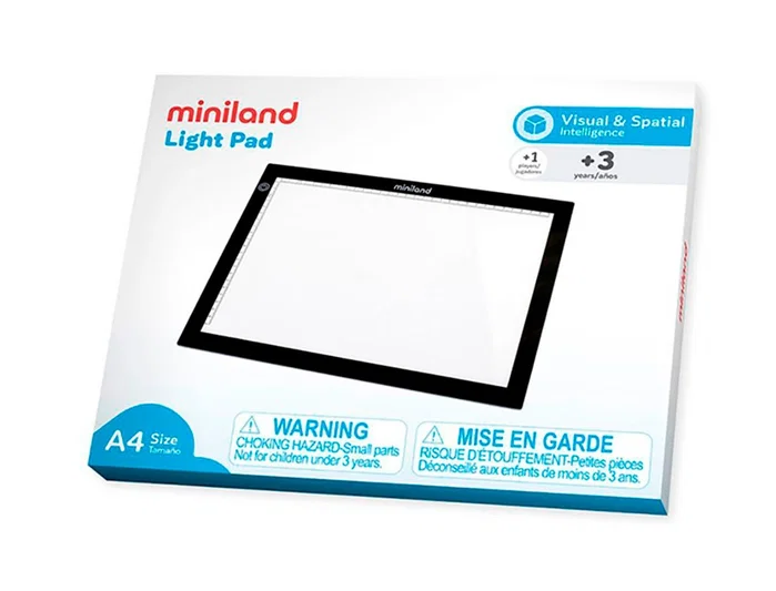 Miniland Mesa de Luz LED A4 Lightpad Negro