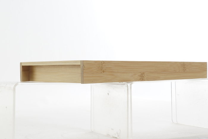 DKD Home Decor Bandeja Basicos Natural Bambu 20 x 4 x 40 cm