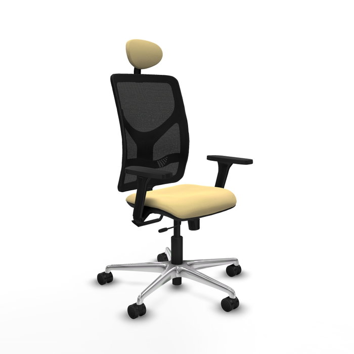 PIQUERAS Y CRESPO Silla de oficina Motilla con Mecanismo Sincro/Traslack, Crema y Negro PIQUERAS Y CRESPO Silla de oficina Motilla con Mecanismo Sincro/Traslack, Crema y Negro