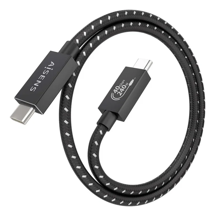 Aisens Cable USB4 Gen 3x2 USB-C a USB-C 40Gbps 240W Negro 0.5m Aisens Cable USB4 Gen 3x2 USB-C a USB-C 40Gbps 240W Negro 0.5m