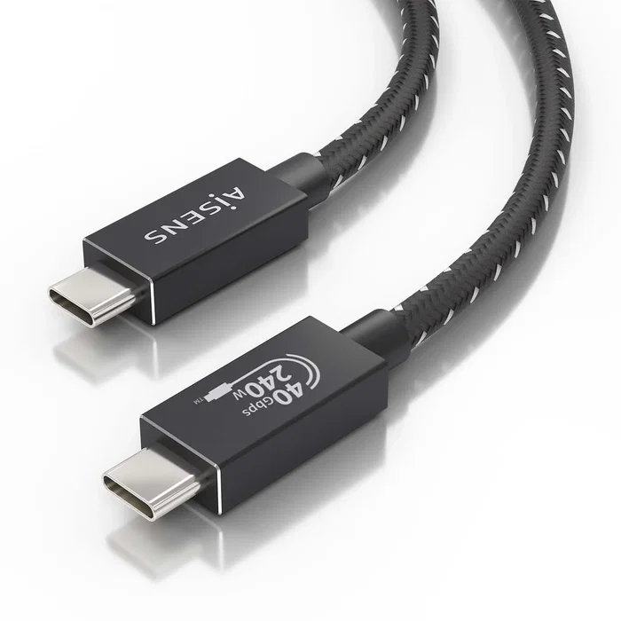 Aisens Cable USB4 Gen 3x2 USB-C a USB-C 40Gbps 240W Negro 0.5m Aisens Cable USB4 Gen 3x2 USB-C a USB-C 40Gbps 240W Negro 0.5m