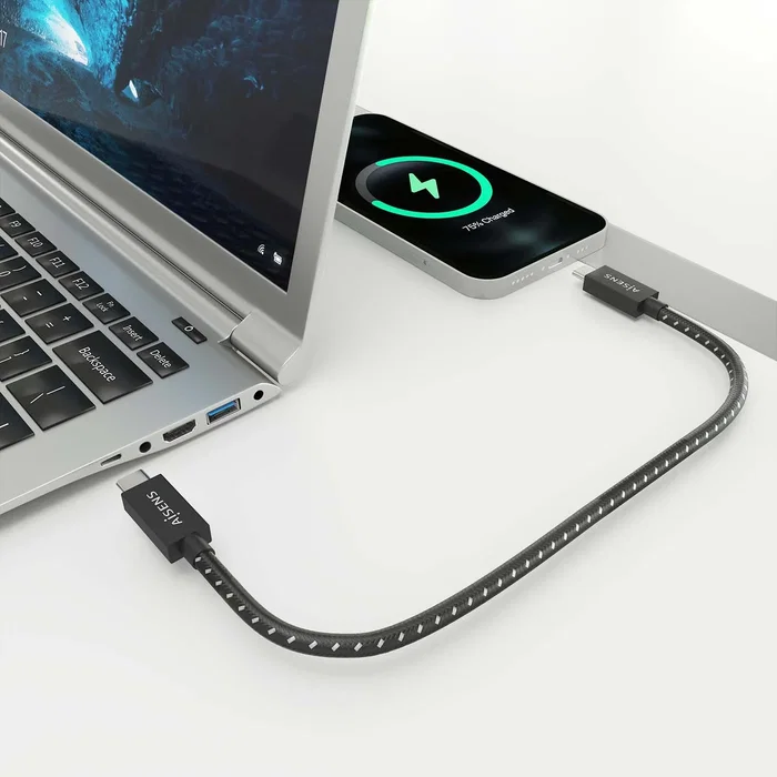 Aisens Cable USB4 Gen 3x2 USB-C a USB-C 40Gbps 240W Negro 0.5m Aisens Cable USB4 Gen 3x2 USB-C a USB-C 40Gbps 240W Negro 0.5m