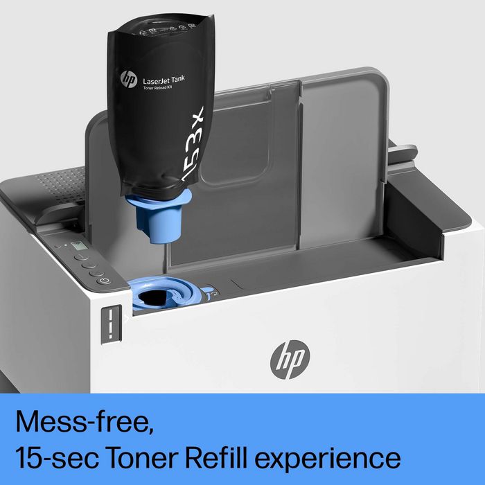 HP LaserJet Tank 1504w Impresora Láser Inalámbrica, Prellenada con Toner Original para 5000 Páginas, 22 ppm, Doble Banda Wi-Fi