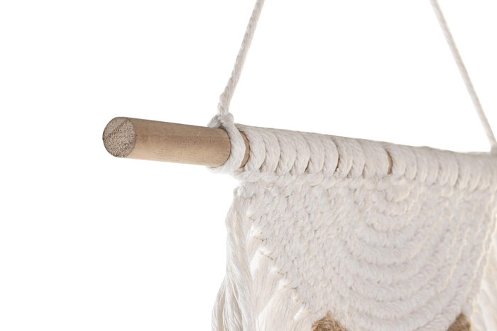DKD Home Decor Decoración Colgante de Algodón Beige y Marrón 35x2x18 cm DKD Home Decor Decoración Colgante de Algodón Beige y Marrón 35x2x18 cm