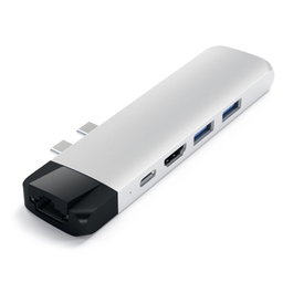 Satechi Type-C Pro Hub 4K HDMI with Ethernet Plata