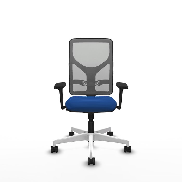 PIQUERAS Y CRESPO Silla de oficina Motilla con mecanismo Sincro, Azul y Gris