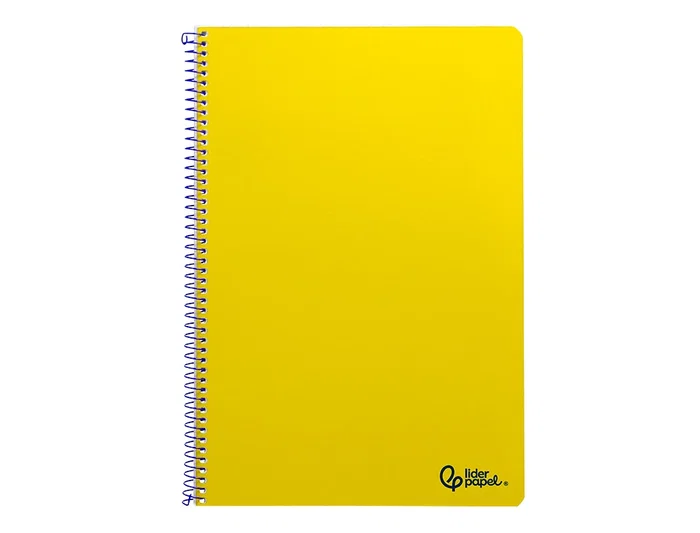 Liderpapel Cuaderno espiral A4 Smart, tapa blanda, 80 hojas, 75gr, cuadro 4mm con margen, color amarillo