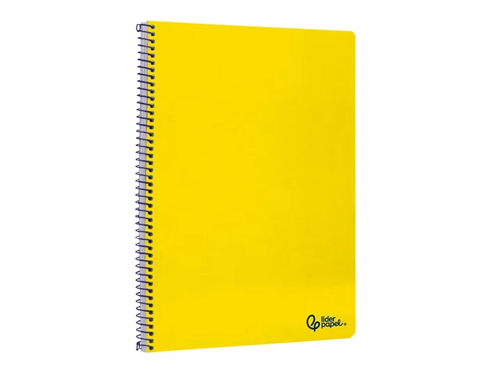 Liderpapel Cuaderno espiral A4 Smart, tapa blanda, 80 hojas, 75gr, cuadro 4mm con margen, color amarillo