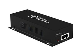 MicroConnect Inyector PoE 30W, 802.3af/at, Gigabit Ethernet 1000Mbps, hasta 100m