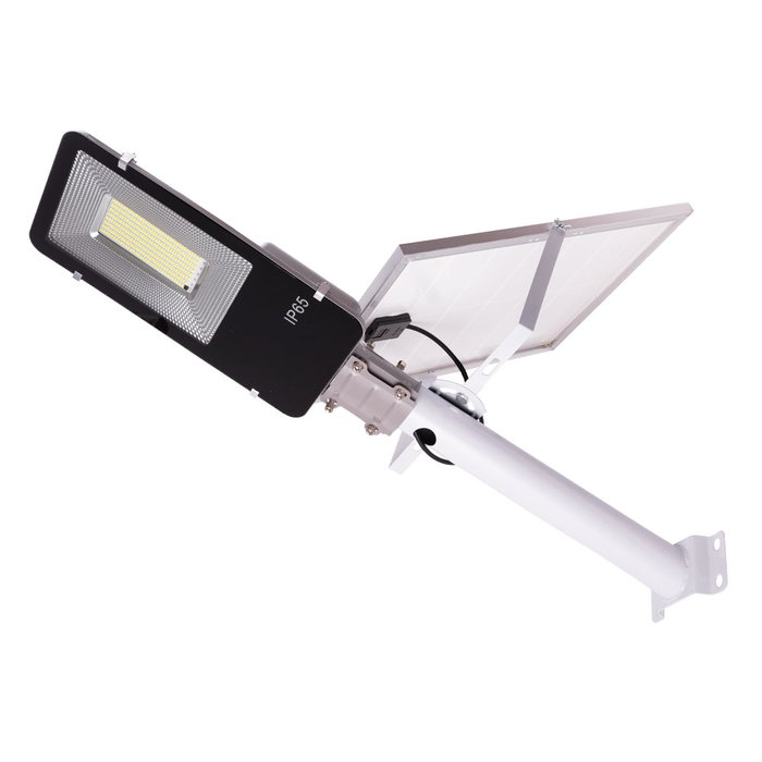 Farola Solar LED 200W Blanco Frío con Control Remoto Dimmable, Panel 6V y Batería 20000mAh de 3,2V de color Blanco Frío