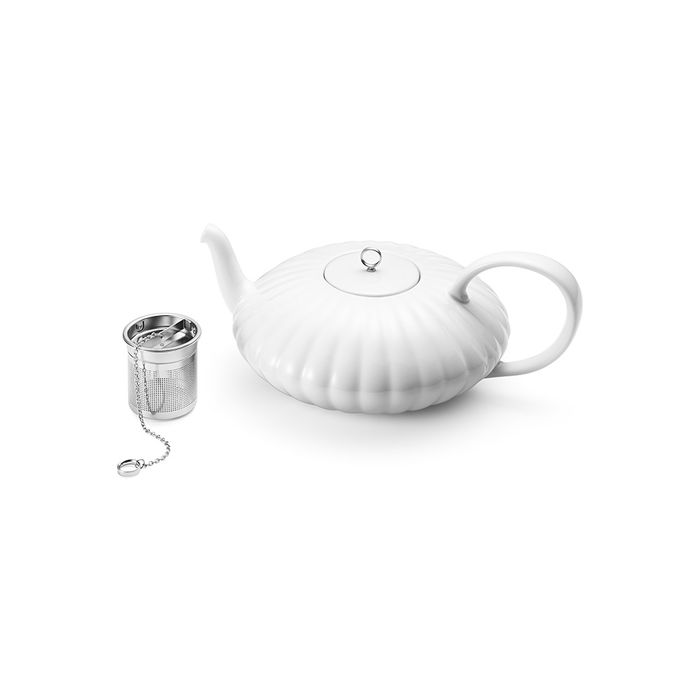 Georg Jensen Tetera Bernadotte con Colador de Acero Inoxidable, 1.2 Litros
