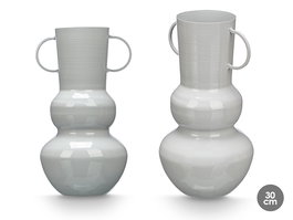 Giftdecor Jarron Bola 30 cm Gris Metal Hierro 30x17.5x16 cm (Set de 6)