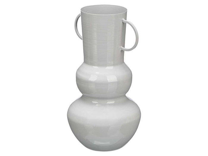 Giftdecor Jarron Bola 30 cm Gris Metal Hierro 30x17.5x16 cm (Set de 6)
