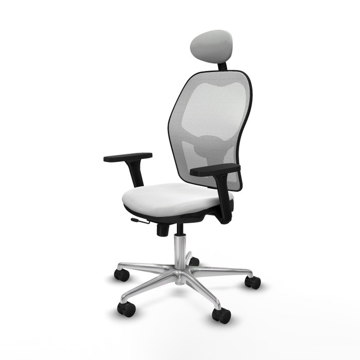 PIQUERAS Y CRESPO Silla de oficina Jorquera Blanca con Mecanismo Sincro/Traslack