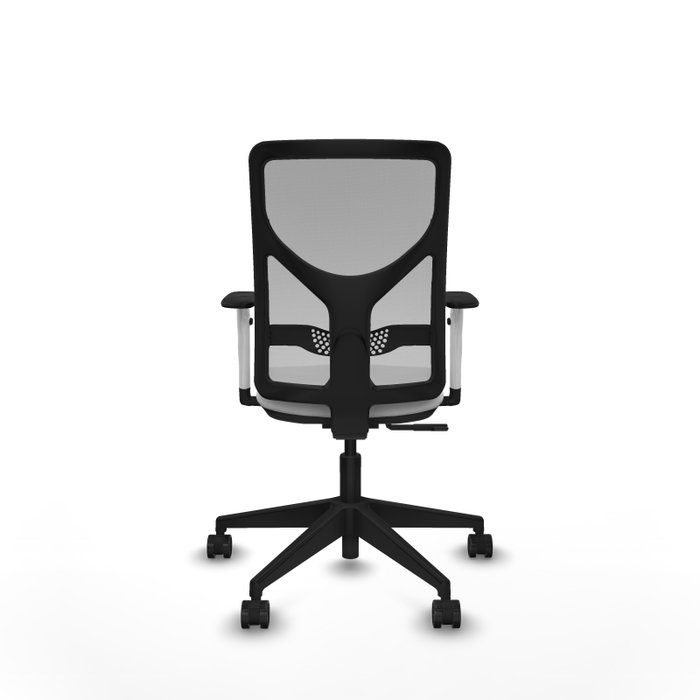 PIQUERAS Y CRESPO Silla de oficina Motilla con mecanismo Sincro, Tela Blanca y Malla Gris