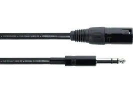 Cordial Cable de Audio XLR Macho / Jack Estéreo - 1 M