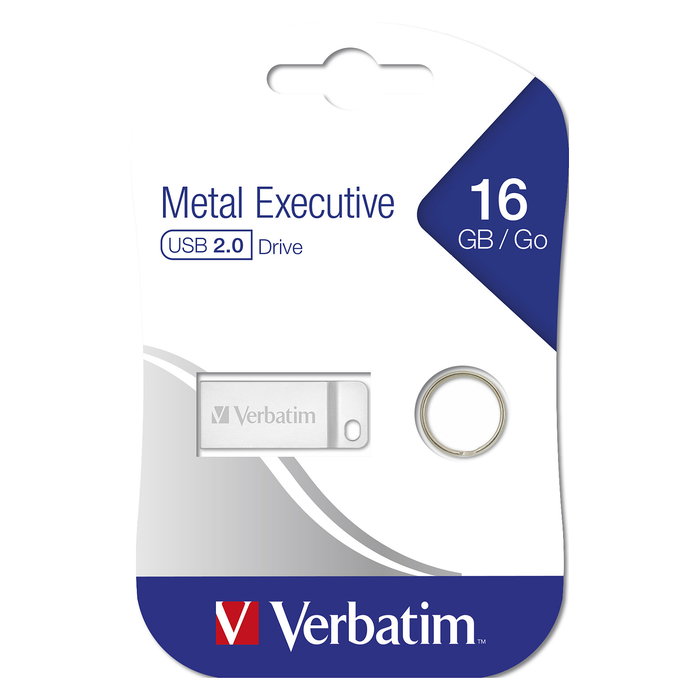 Verbatim Stick USB 2.0 Metal Executive 16GB Plata Verbatim Stick USB 2.0 Metal Executive 16GB Plata
