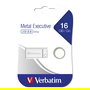 Verbatim Stick USB 2.0 Metal Executive 16GB Plata