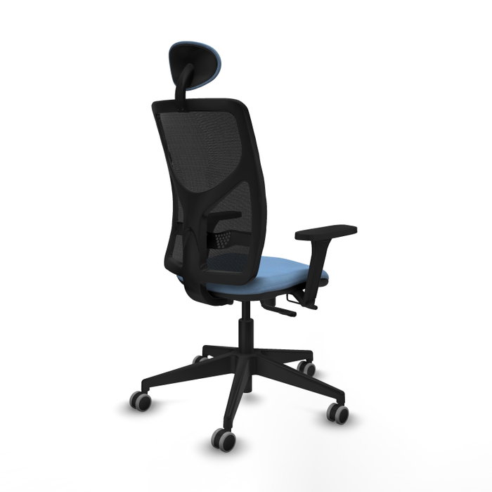PIQUERAS Y CRESPO Silla de oficina Motilla con mecanismo Sincro/Traslack Azul cielo