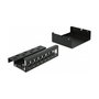 DeLOCK Panel de Conexiones Patch Panel Keystone 8 Puertos Negro, Referencia Delock Keystone, Metal, 112.5 x 158.5 x 45.2 mm
