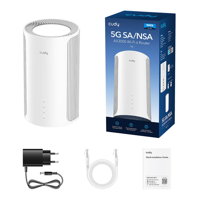 Cudy P4 Router Wi-Fi 6 5G SA/NSA AX3000
