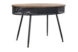 DKD Home Decor Consola Loft Negro Marron Abeto Metal 65 x 77 x 120 cm