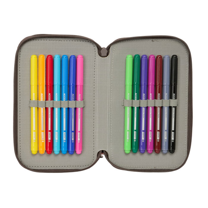 Portatodo Jurassic World Marrón 12,5 x 19,5 x 5,5 cm 37 Piezas