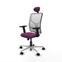 PIQUERAS Y CRESPO Silla de oficina Motilla con mecanismo Sincro, Morado y Blanco