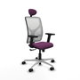 PIQUERAS Y CRESPO Silla de oficina Motilla con mecanismo Sincro, Morado y Blanco
