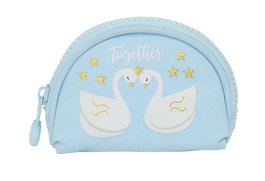 Monedero Glow Lab Cisnes Azul 9.5 x 7 x 3 cm