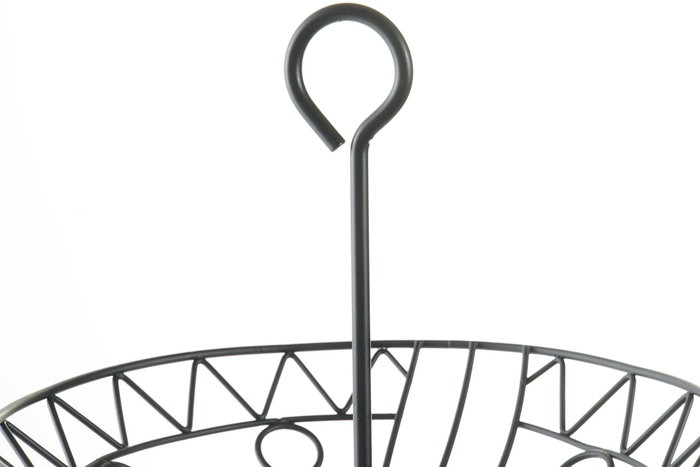 DKD Home Decor Frutero Metálico Geométrico de 3 Pisos Negro DKD Home Decor Frutero Metálico Geométrico de 3 Pisos Negro