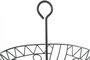 DKD Home Decor Frutero Metálico Geométrico de 3 Pisos Negro