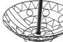 DKD Home Decor Frutero Metálico Geométrico de 3 Pisos Negro