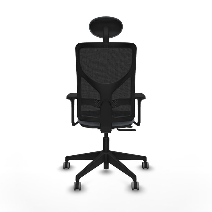 PIQUERAS Y CRESPO Silla de oficina Motilla con Mecanismo Sincro/Traslack, Gris y Negro