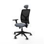PIQUERAS Y CRESPO Silla de oficina Motilla con Mecanismo Sincro/Traslack, Gris y Negro